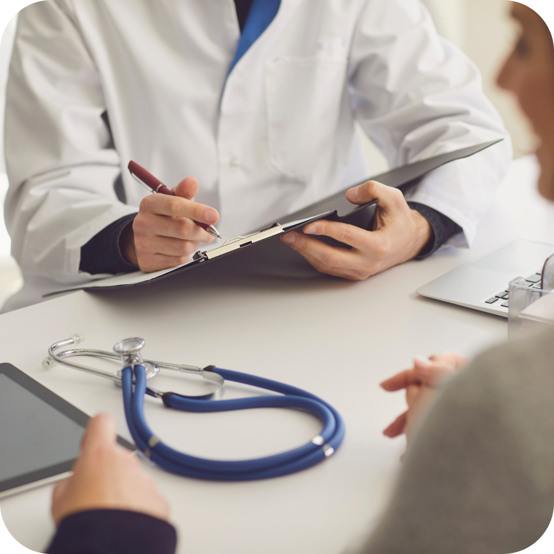 Patient receiving weight loss consultation with Mayberry Pharmacy pharmacist